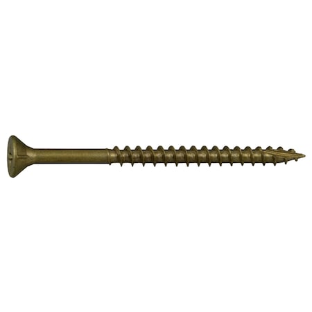 Midwest Fastener Deck Screw, #8 x 2-1/2 in, Steel, Flat Head, Phillips Drive 54032